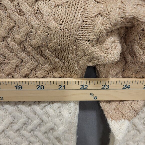 Cozy Casual Basketweave Sweater Womens Large‎ Pullover Fisherman Cozy Warm - Picture 5 of 6